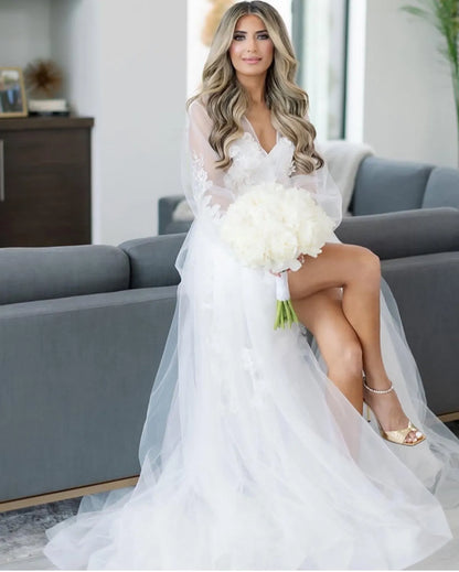 ASHLEY Bridal Lace Robe// CELEBRITY CHOICE