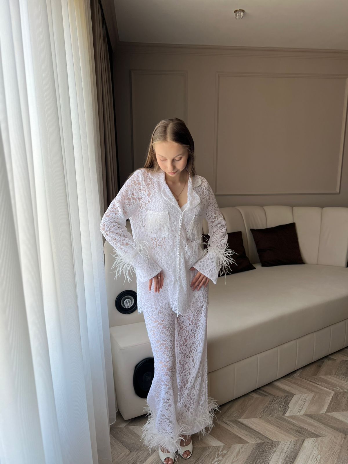 AMIRA Luxury Lace PJ set