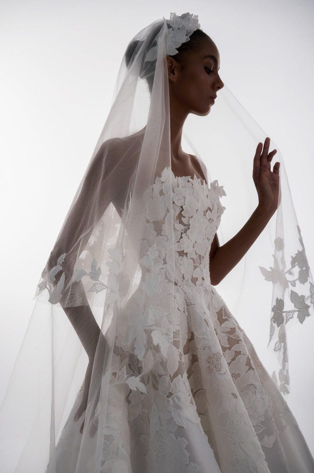 BOHEMIA Strapless Floral Corset Ball Gown