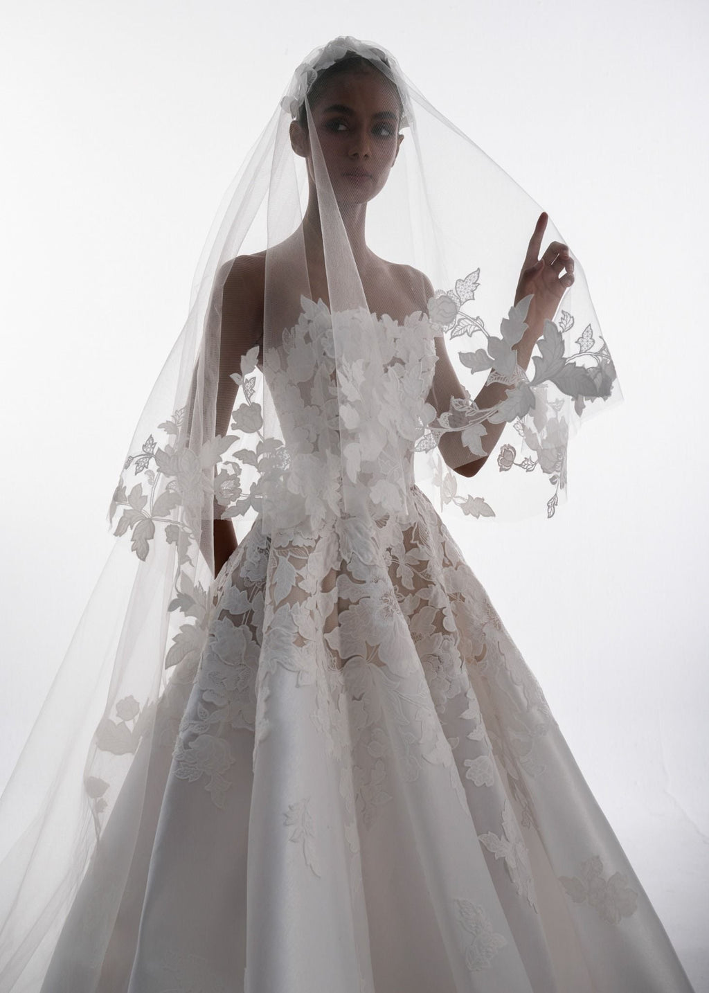 BOHEMIA Strapless Floral Corset Ball Gown