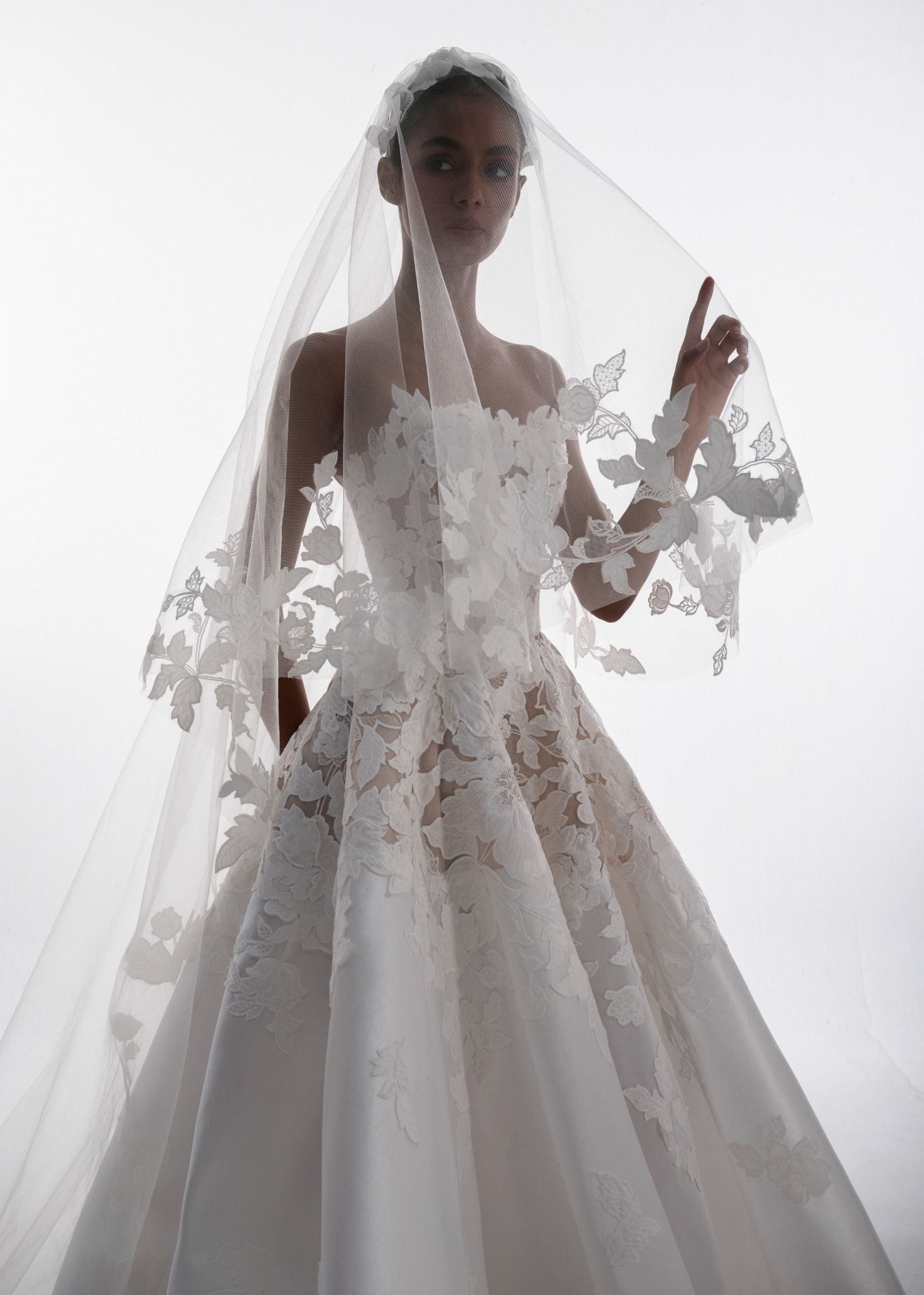 BOHEMIA Strapless Floral Corset Ball Gown