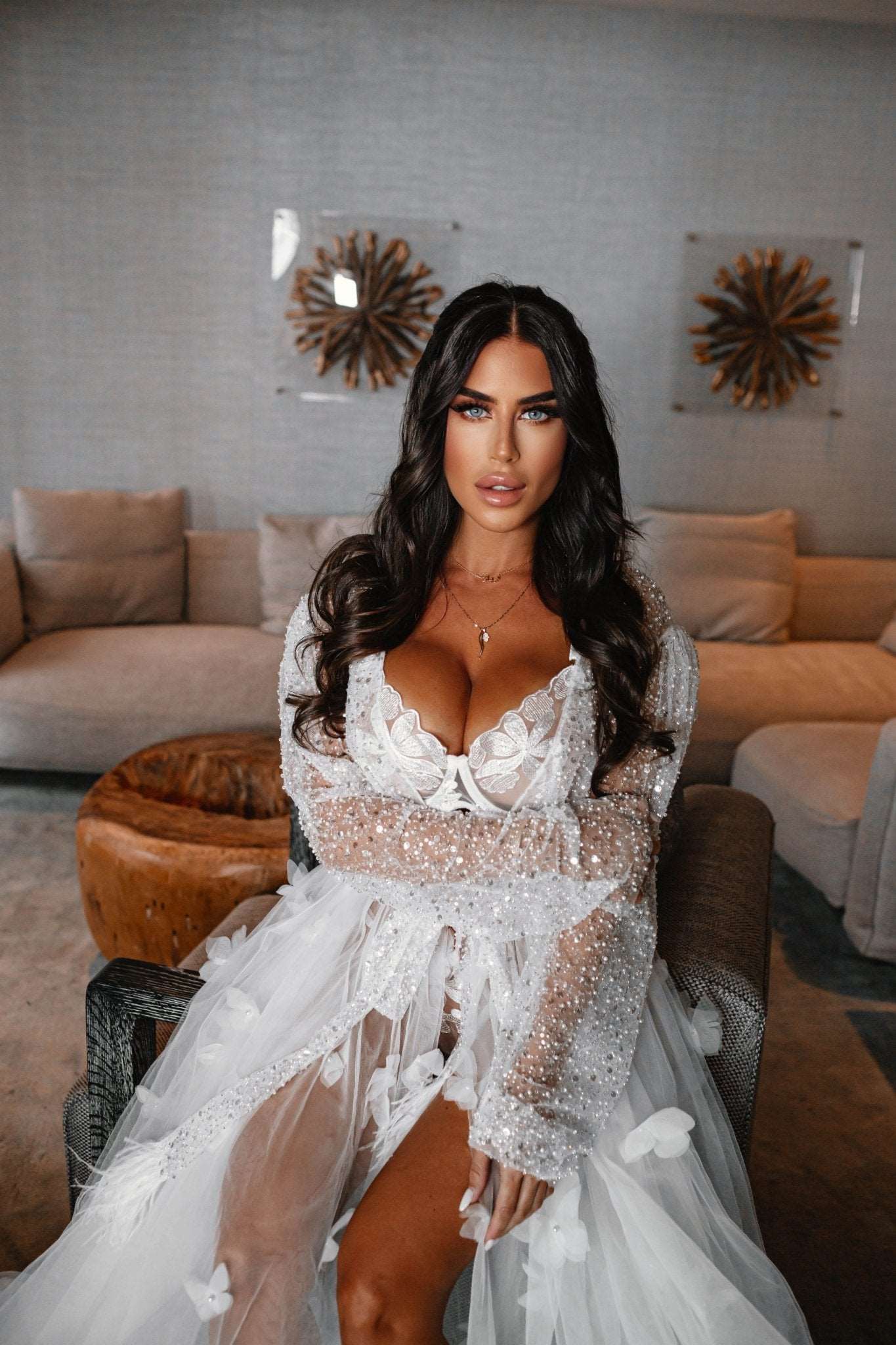 Luxury Bruna Shiny Bridal Robe