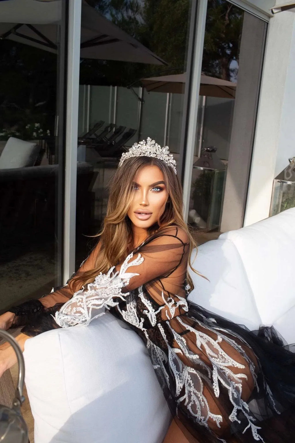 LOREN Luxury Black Robe